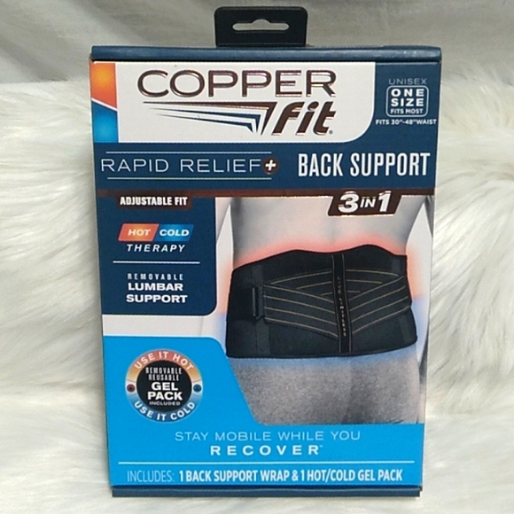 Copper Fit Other - SALE! New Copper Fit Rapid Relief 3 in 1 Back Support Fits 30"-48" Waist OSFM